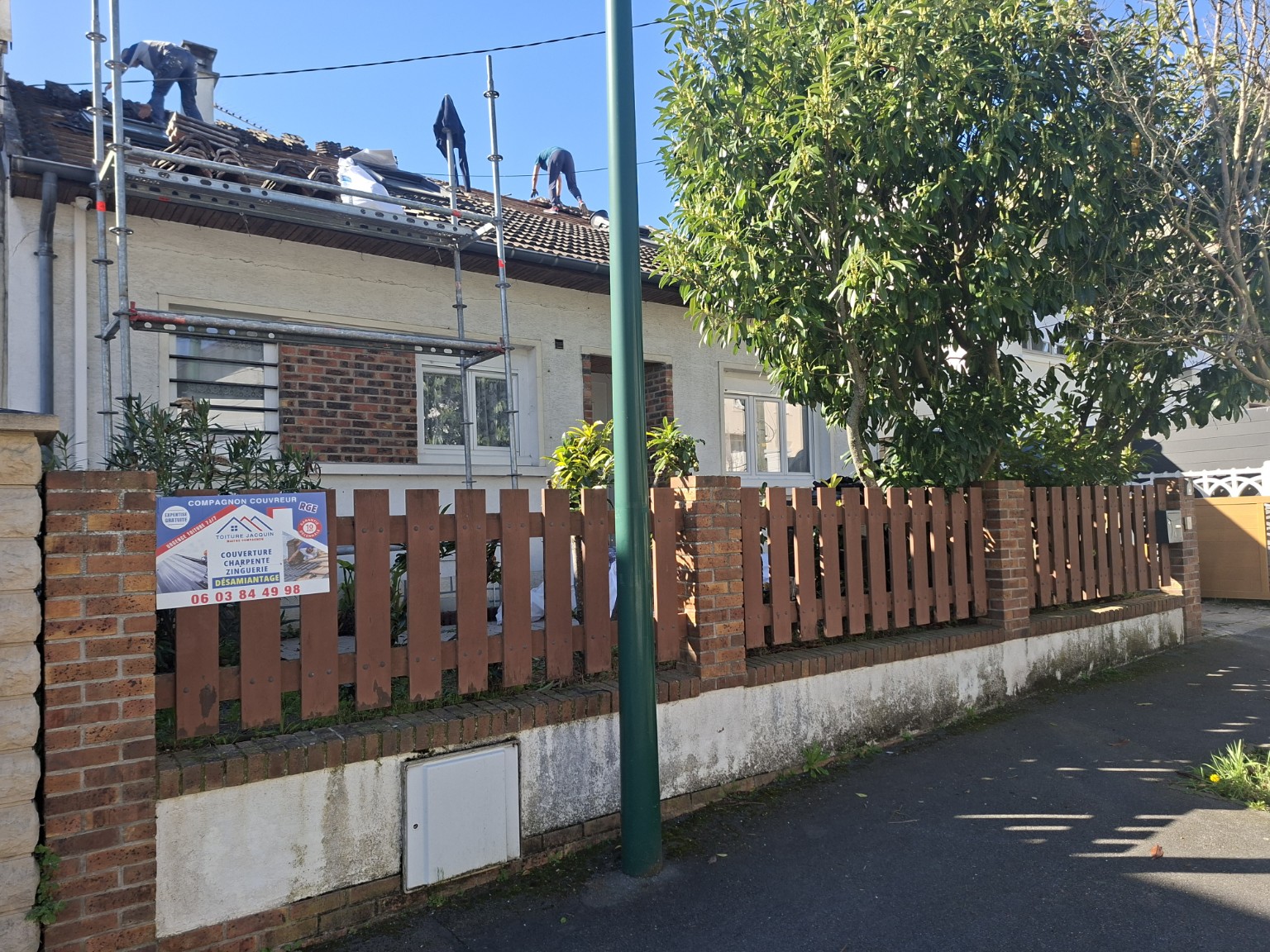 Rénovation toiture Gagny avec échafaudage