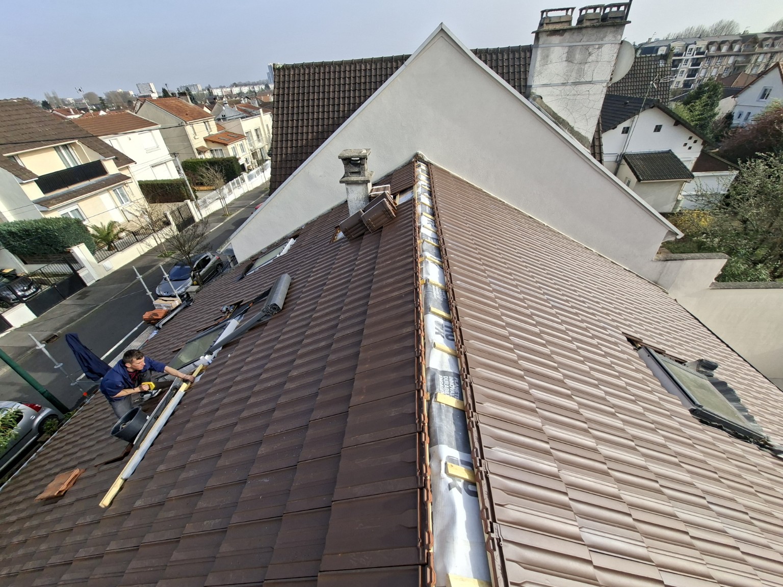 Rénovation toiture Gagny avec remise à neuf de couverture